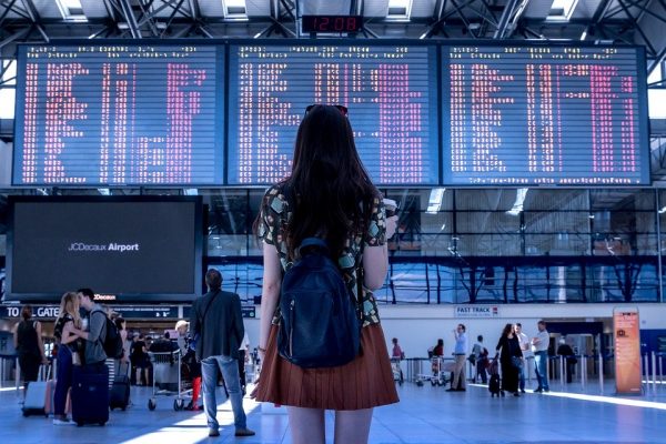 women at airport