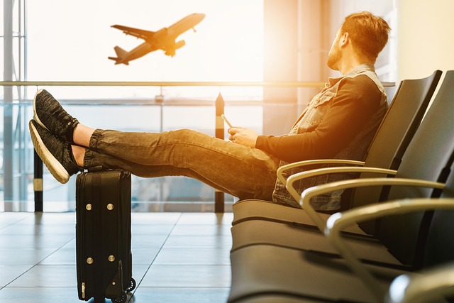 traveller at airport